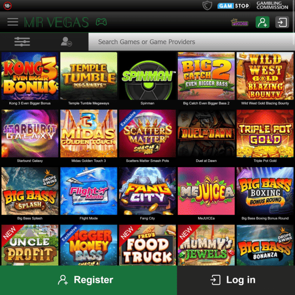 Mr Vegas Games Overview