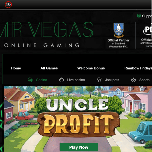 Mr Vegas Homepage