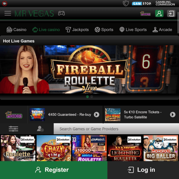 Live Casino Banner